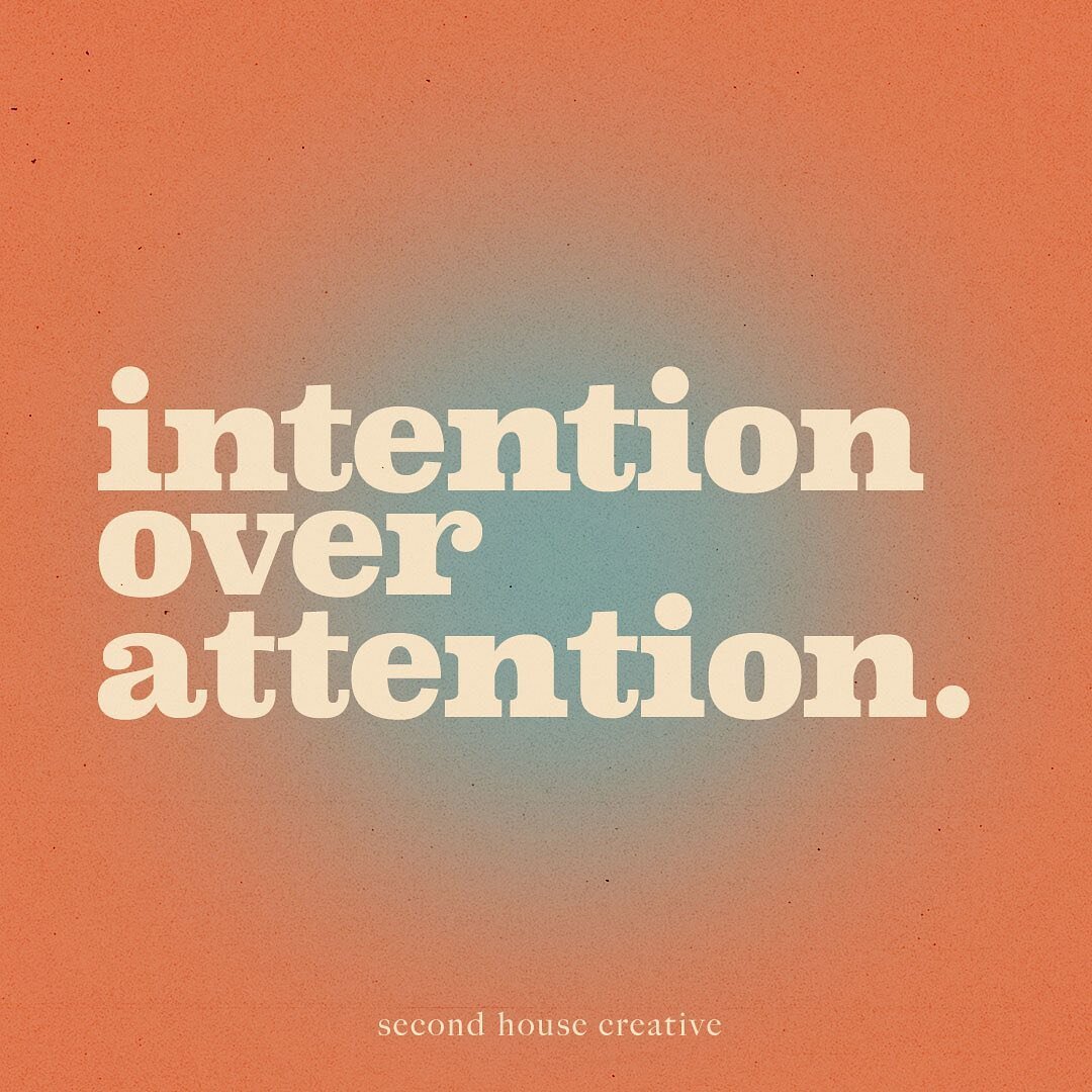 𝘟 Attention is not sustainable.
𝘟 Attention is built on vanity.
𝘟 Attention is about you.

&rarr; Instead, be intentional.
&rarr; Intentional will draw attention because intentional content is valuable and consumable.
&rarr; Intentional is magneti