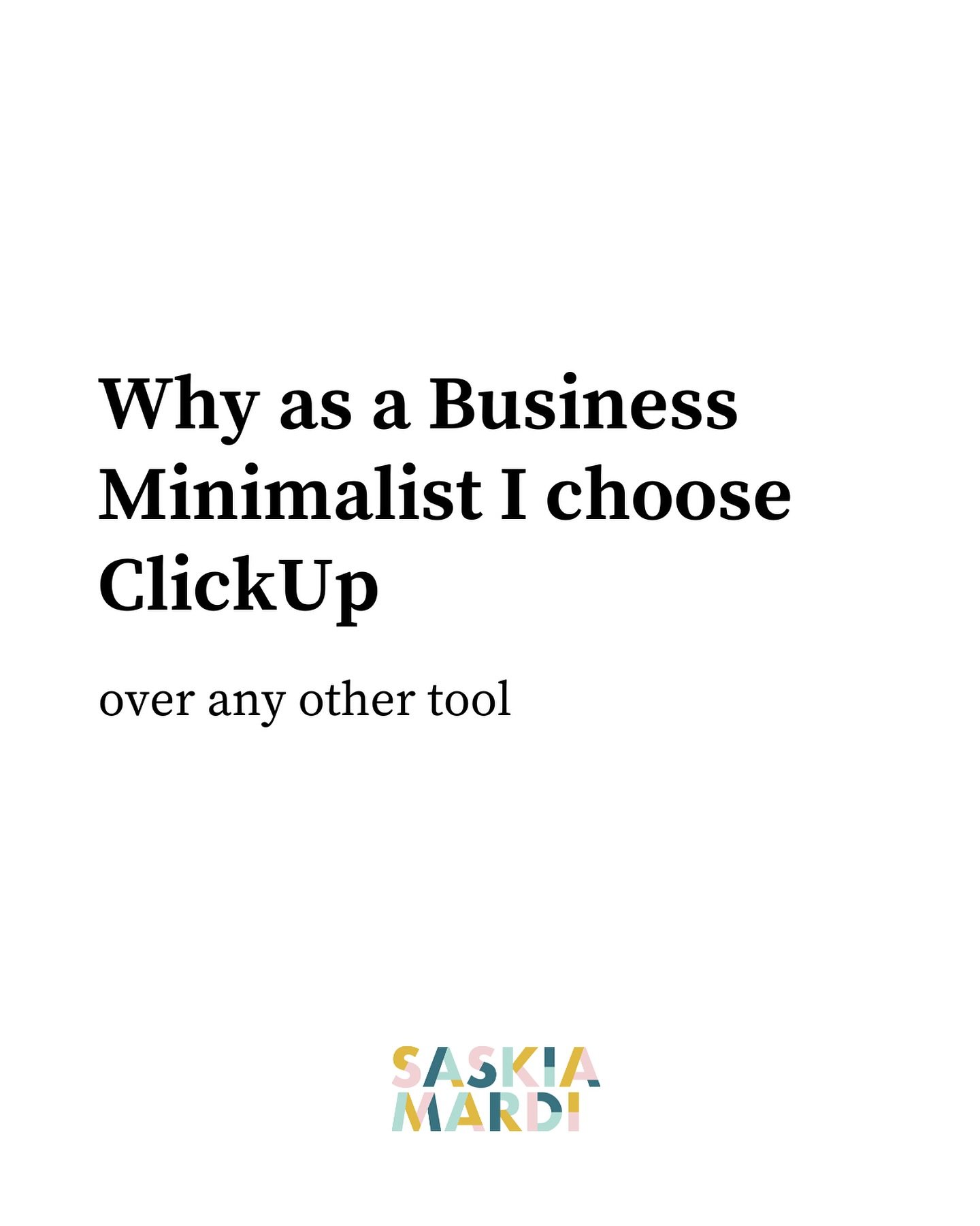 Complexity doesn&rsquo;t equal productivity.
The truth? Your best work happens in spaces of elegant simplicity.
That&rsquo;s why I choose ClickUp.
One workspace. All your tasks. Zero app-hopping.

Goodbye to:
Slack for team communication
Trello for t