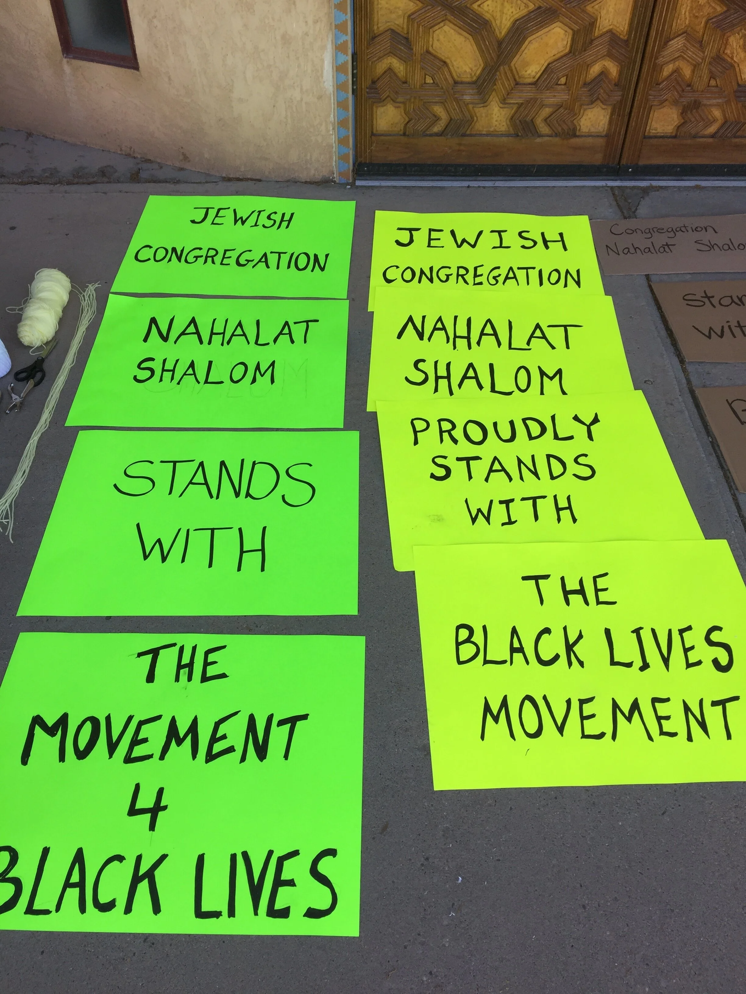 In Person Socially Distanced Demonstration Of Nahalat Shalom's Support For The Black Lives Movement