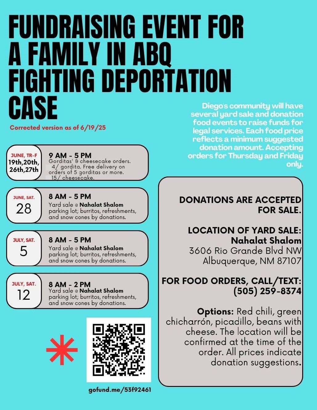 Fundraising for a Family in ABQ Fighting Deportation Case