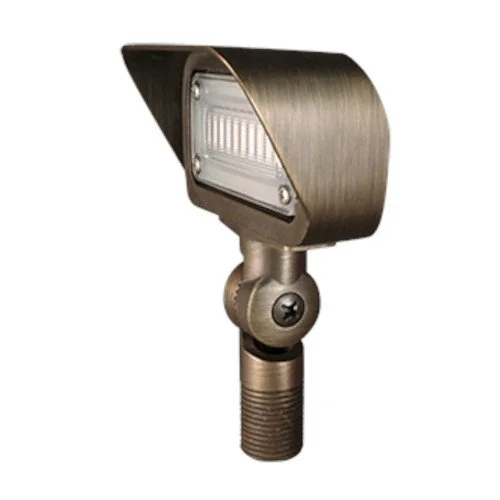 Dauer 489938 Waldorf Mini Flood Light w/ 2 Watt 2700K Integrated LED - Brass