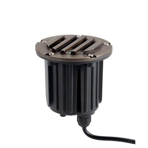 Kichler 15497CBR In Ground Beacon Light w/ MR16 4w LED 2700K - Brass