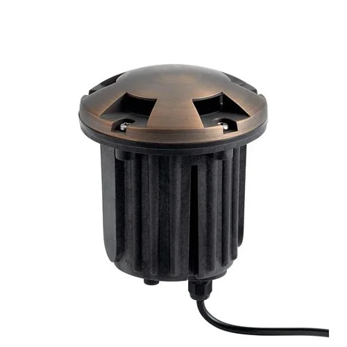 Kichler 15498CBR In Ground Beacon Light w/ MR16 4w LED 2700K - Brass