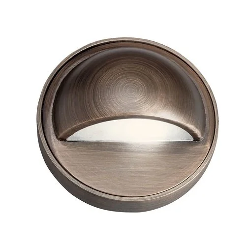 Kichler 15477CBR Deck Light w/ 1.5W 2700K LED - Brass