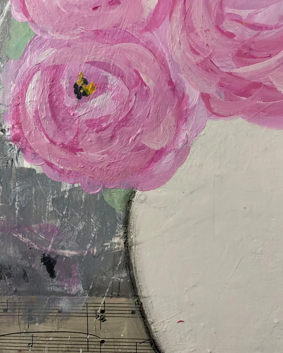 This week I painted some pretty flowers on some prettier grungy backgrounds. ;))
Symbols of hope, rising thru the grit..., that’s how I see them!
Now, for some words of wisdom and inspiration..., then varnish and I'll be bringing them to my l