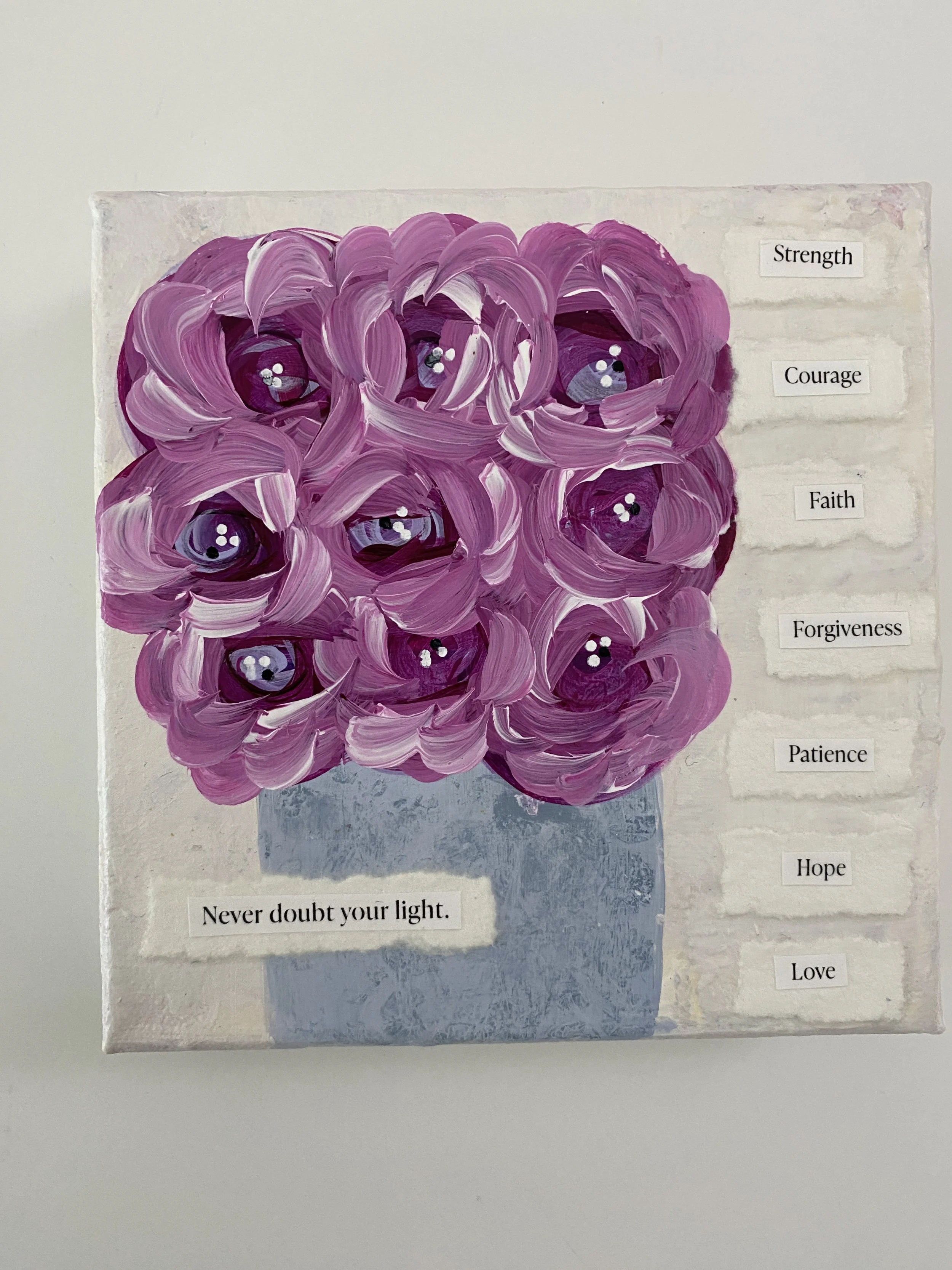 One-of-a-kind small works, Lavender Floral