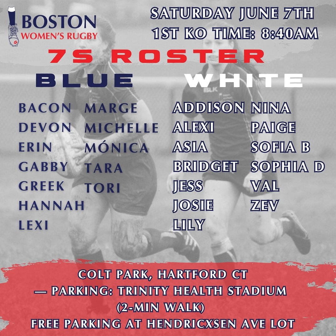 📣 It&rsquo;s finally here &mdash; first 7&rsquo;s tournament 💪

📍 Location: Colt Park, Hartford, CT
🅿️ Free parking at Trinity Health Stadium (Hendricxsen Ave lot) &mdash; 2 min walk

🕢 Arrival: 7:30 AM
🔥 Team Warm-Up: 7:50 AM sharp!

📄 Game S