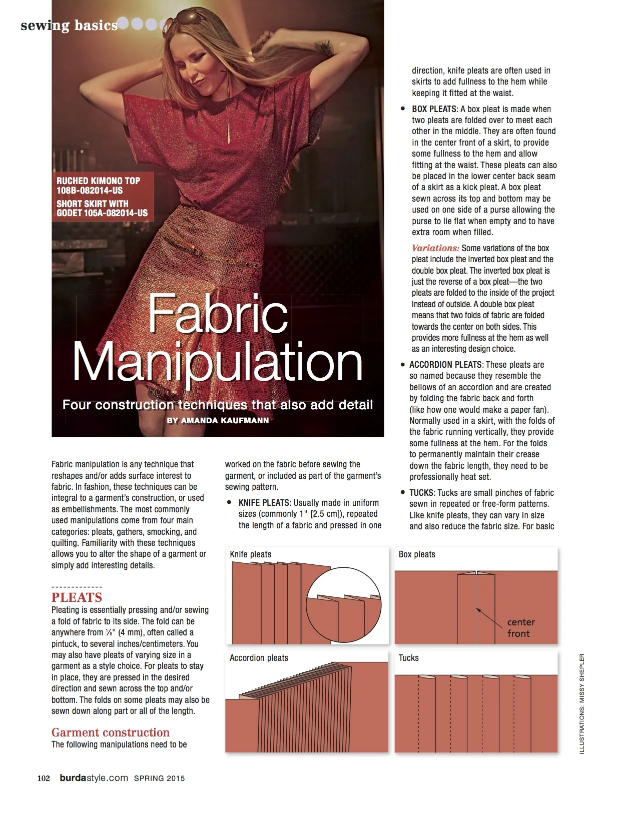 Fabric Manipulation - BurdaStyle Spring 2015