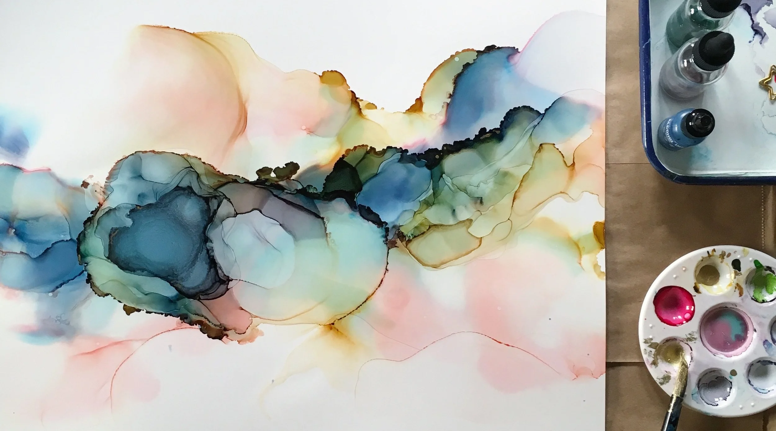 Ashley Mahleberg, @Inkreel, Alcohol Ink on YUPO®