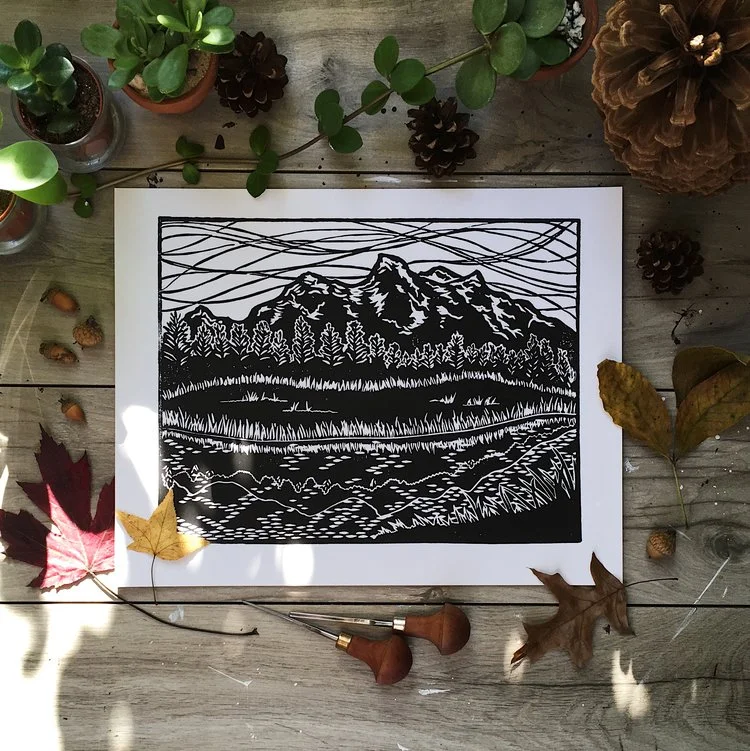 Block Print on Stonehenge White