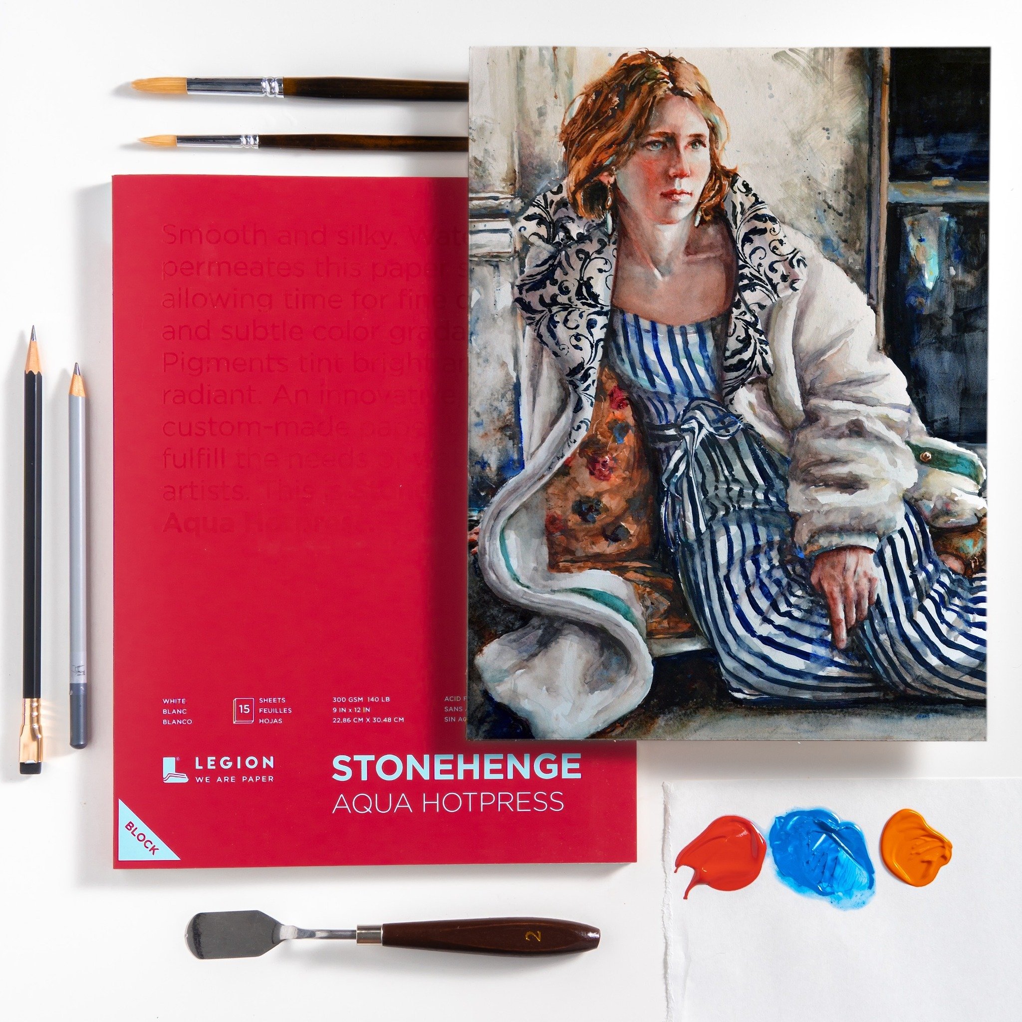 &ldquo;Unlike some watercolor painters who paint in thin layers building up to their finished pieces, I use a very direct method of painting. Hotpress is made for this, as the paint lays more on the surface, than with cold or rough papers. It is also