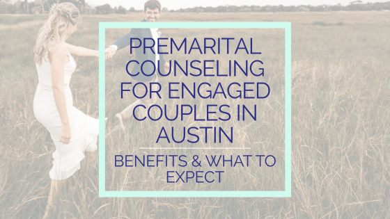 Married couple holding hands for premarital counseling blog header in Austin TX