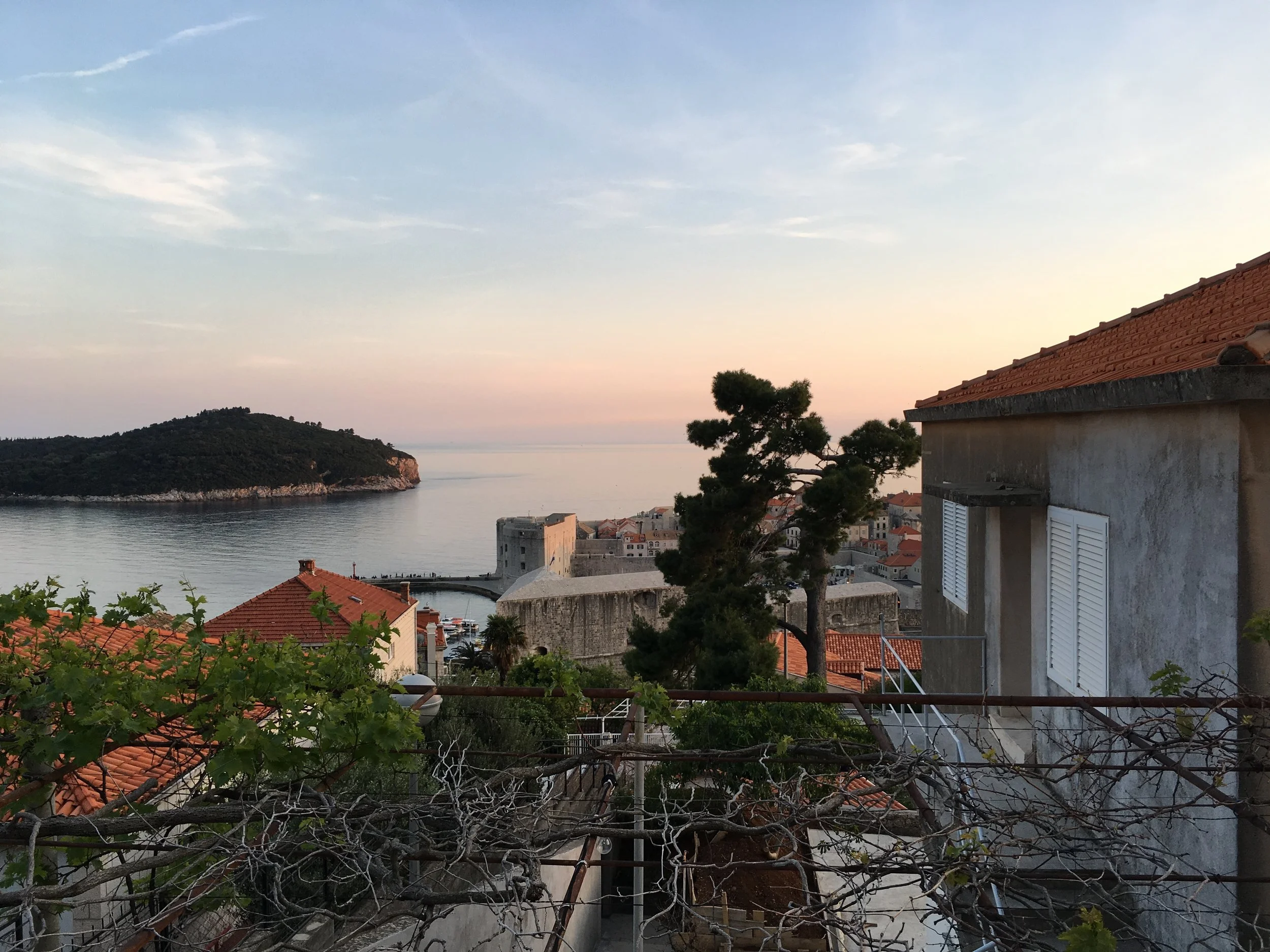 We got a room with a balcony with a view.