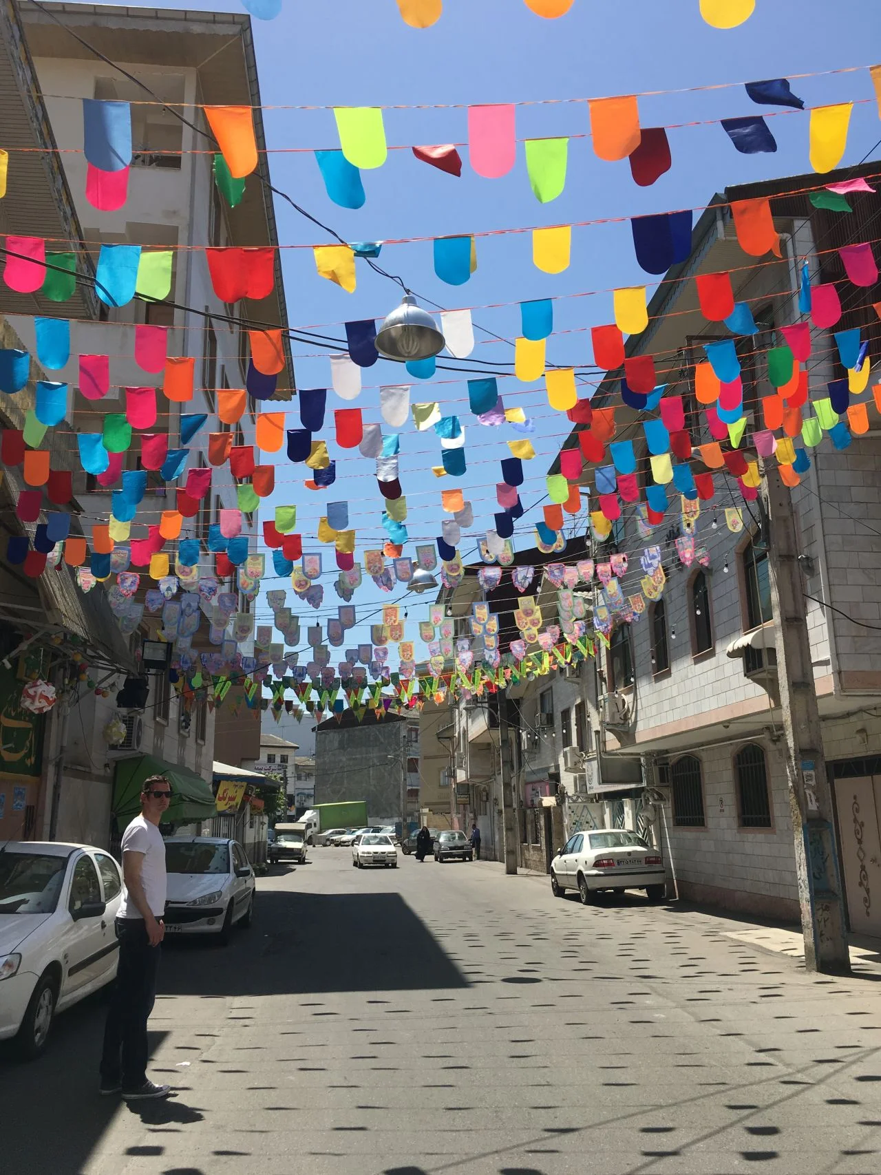 Midday heat empties the streets.