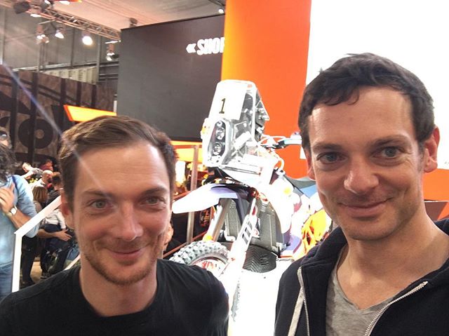 Checking out all the new bikes at #EICMA in Milano. KTM 450 Rally, KTM 790 Adventure R Prototype and Yamaha T&eacute;n&eacute;r&eacute; 700 World Raid Prototype look very promising. 2018 will be a very interesting year! 
#eicma2017 #torquetostrangers