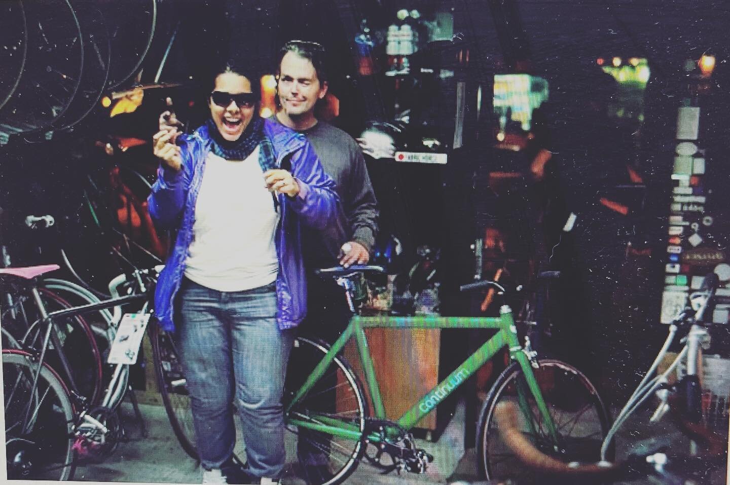 2008-Dylan had recovered from being run over by a fucking truck! The cycling community donated parts and we built up this #continuumcycles #greenmachine Thank you so much Dylan, for always making everyone laugh , smile and feel like they were the mos