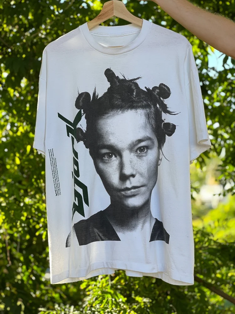 Bjork All Over Reprint Bootleg L/XL — Awoke Vintage