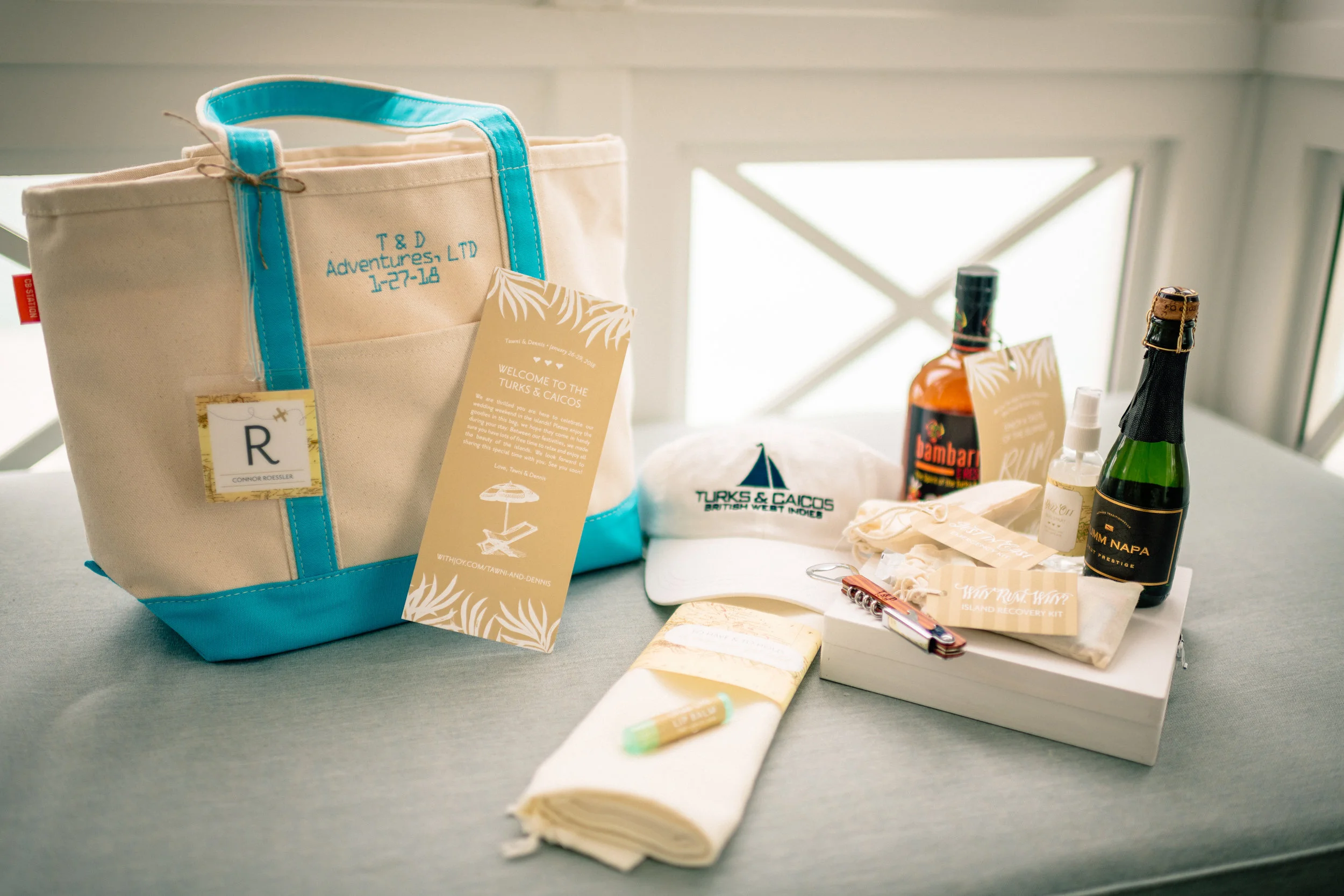 Custom Welcome Kit Turks Caicos Matt Steeves Along Came Stephanie.jpg