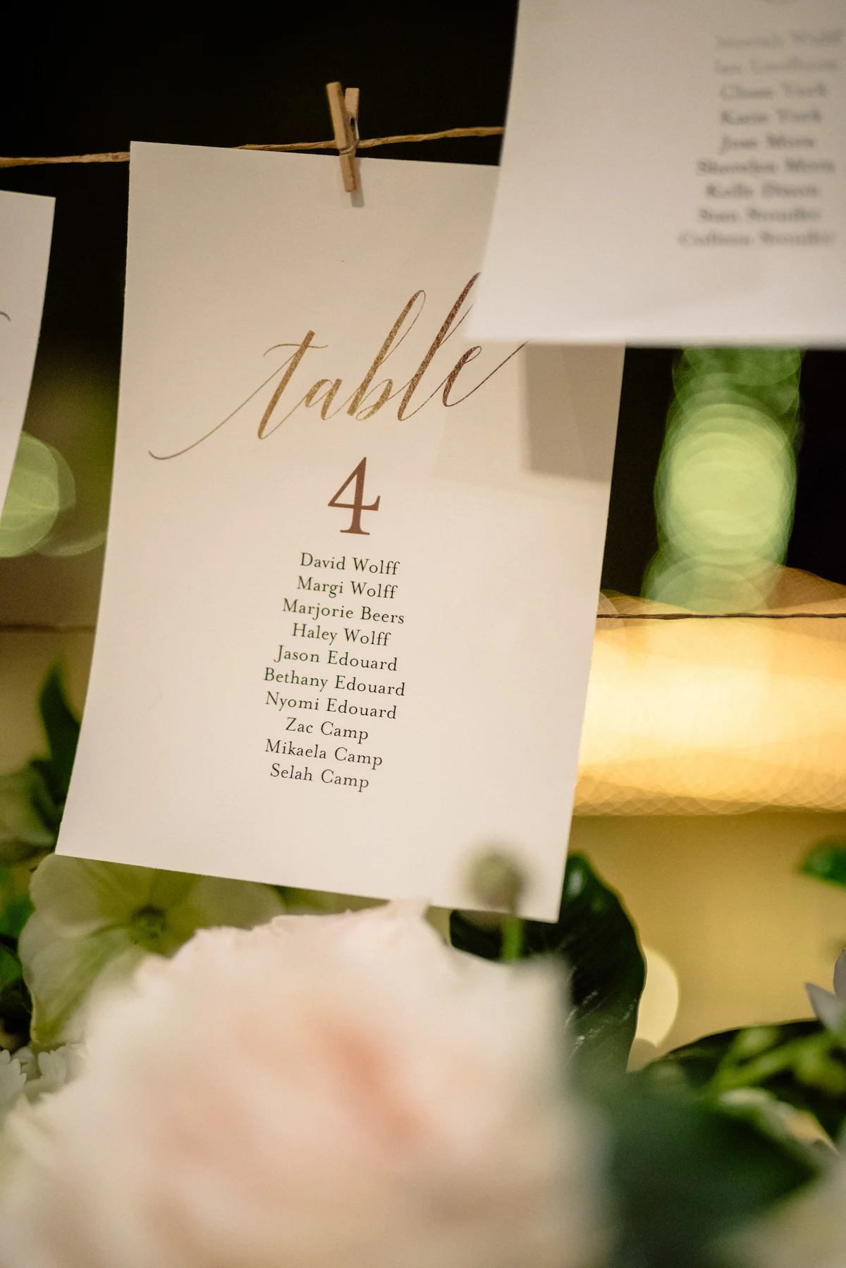 Naples wedding reception Escort Card display Matt Steeves.jpg