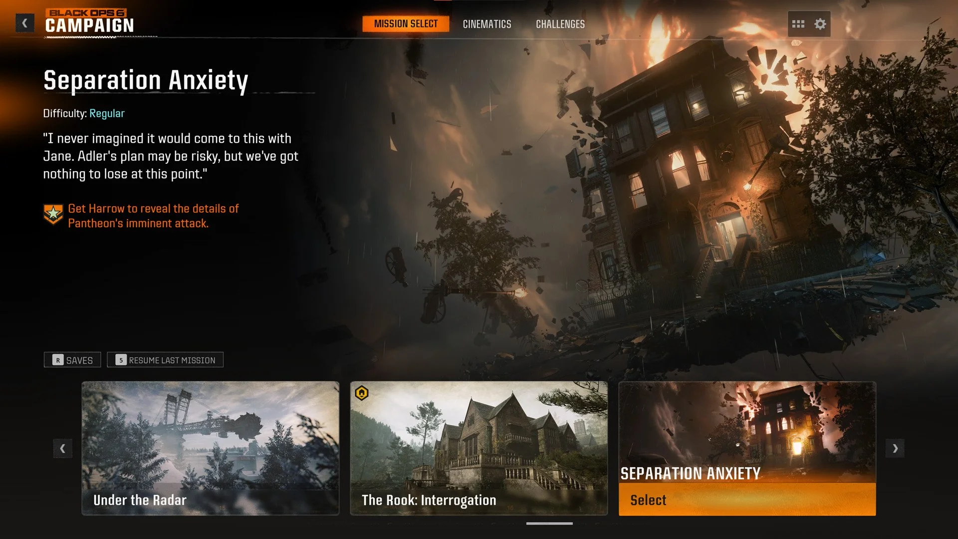 Campaign Mission Select