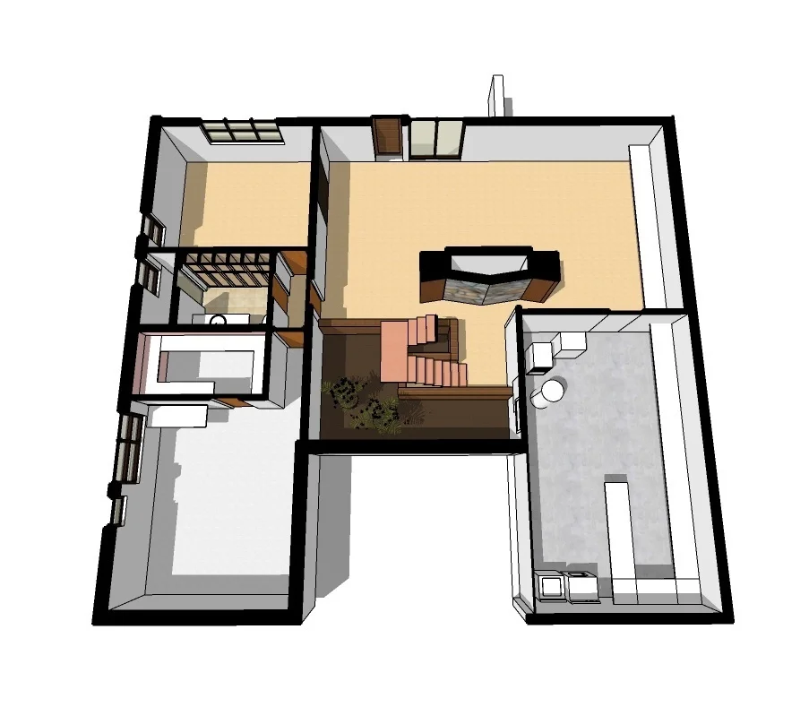 Existing lower level layout