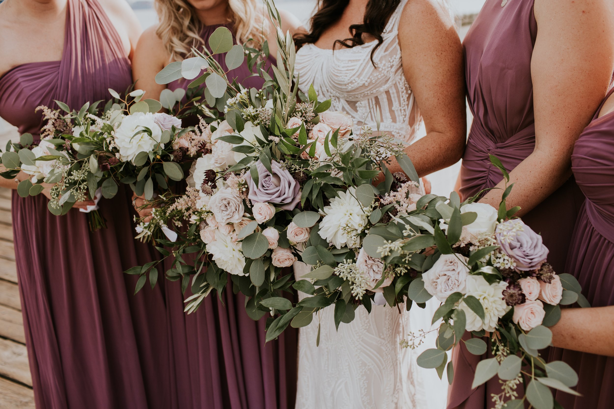 blush wedding , mauve wedding , blush and mauve wedding , the Wallace , north Vancouver , wedding florist  , bride , groom ,  wedding party , boutonniere , bridal bouquet , bridesmaids bouquets , arch , ceremony , neon sign  , flower installation , 