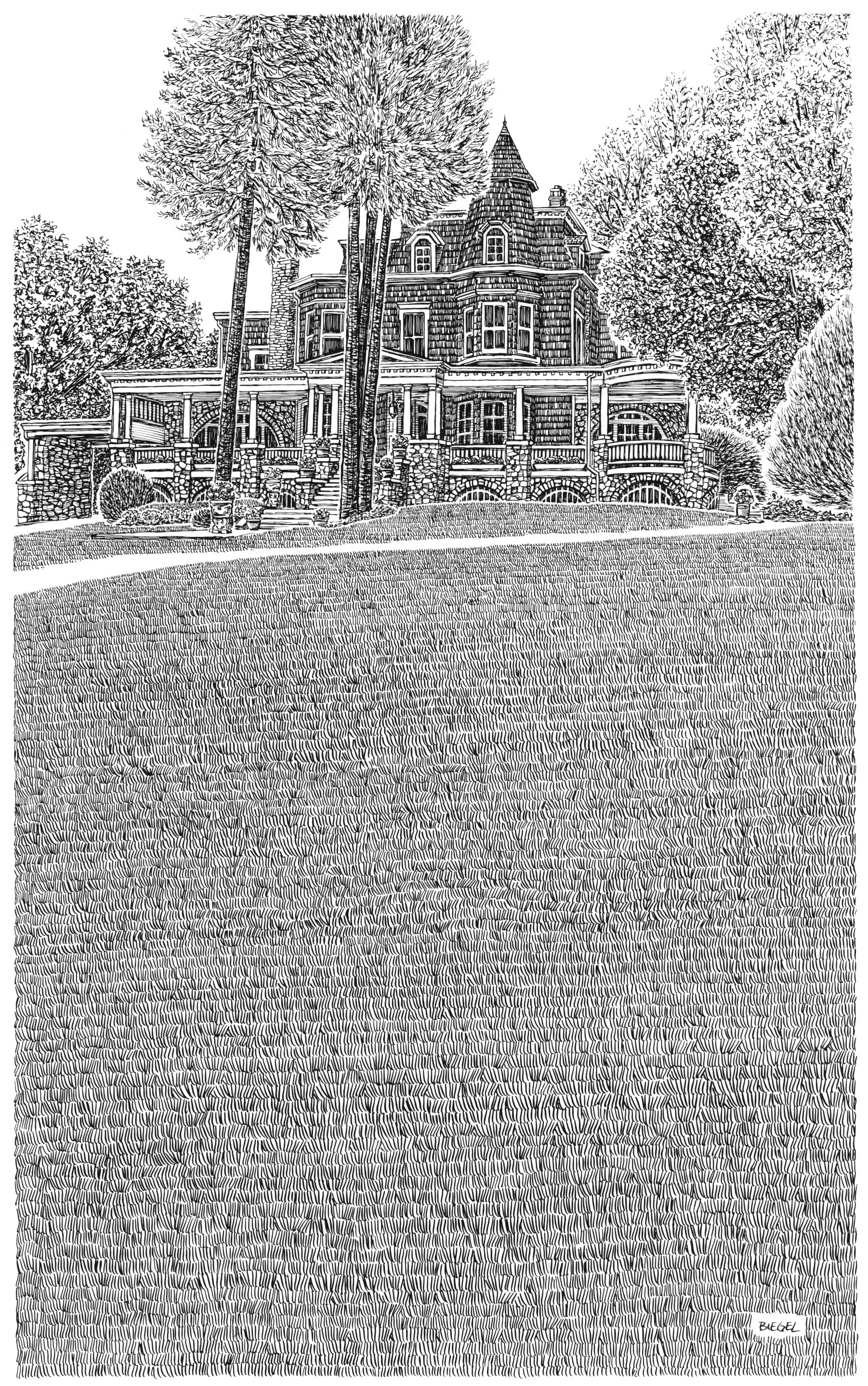 House Portrait on a Hill - Oakland, New Jersey (Copy) (Copy) (Copy)