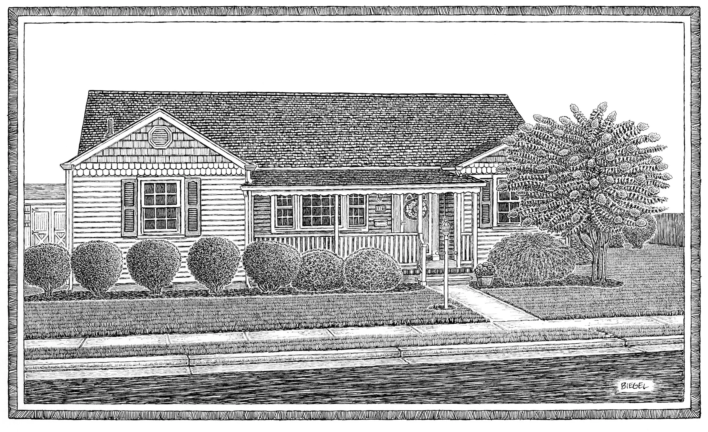 Beach House in Pen & Ink from Longport, New Jersey (Copy) (Copy) (Copy)