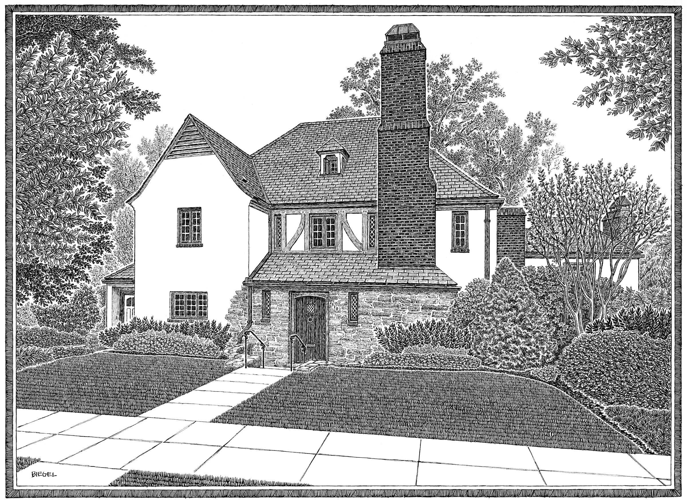 Pen And Ink Home Portraits Custom House Portraits Across The East