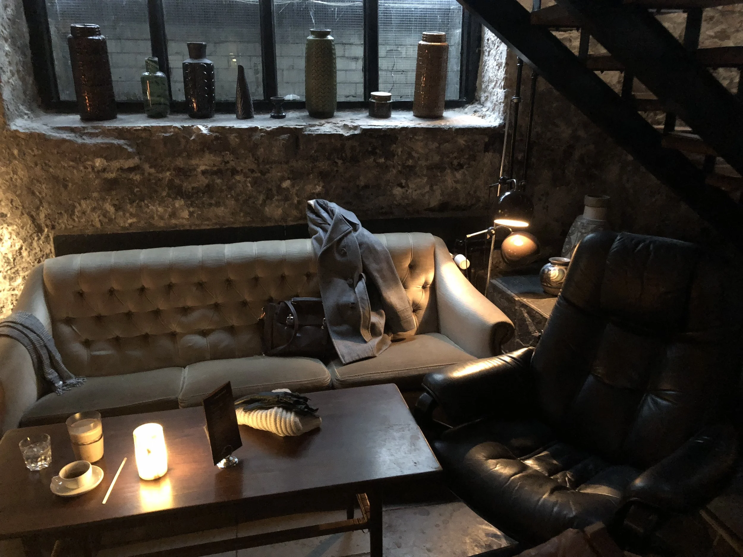 Inside this underground coffee shop, Kyle and I first talked about our wedding. We discussed our ideas, our plans, and our wedding party. This picture always leaves a warm feeling, and a fond memory.