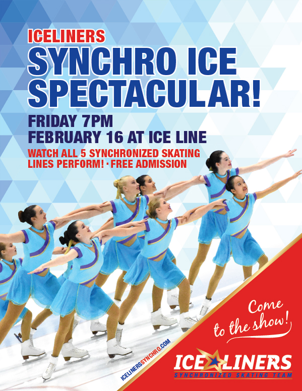 IceLiners Synchronized Skating Team proudly presents their Synchro Ice Spectacular on February 16, 2018 