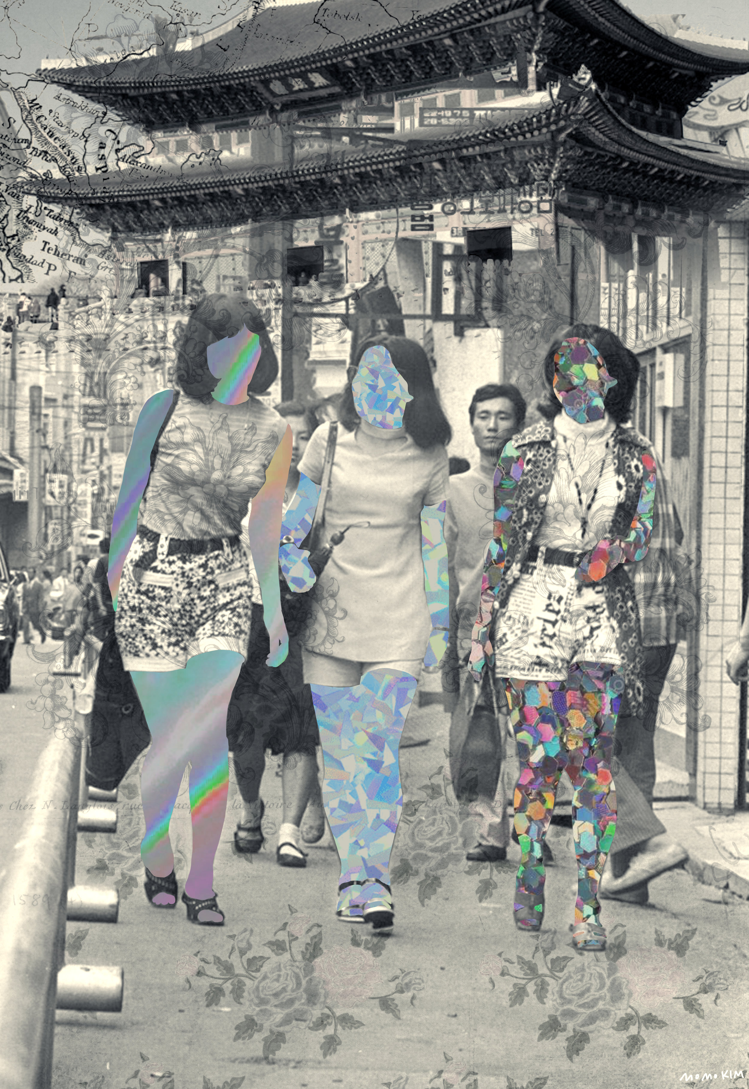 Vintage Korea, digital collage, 2017