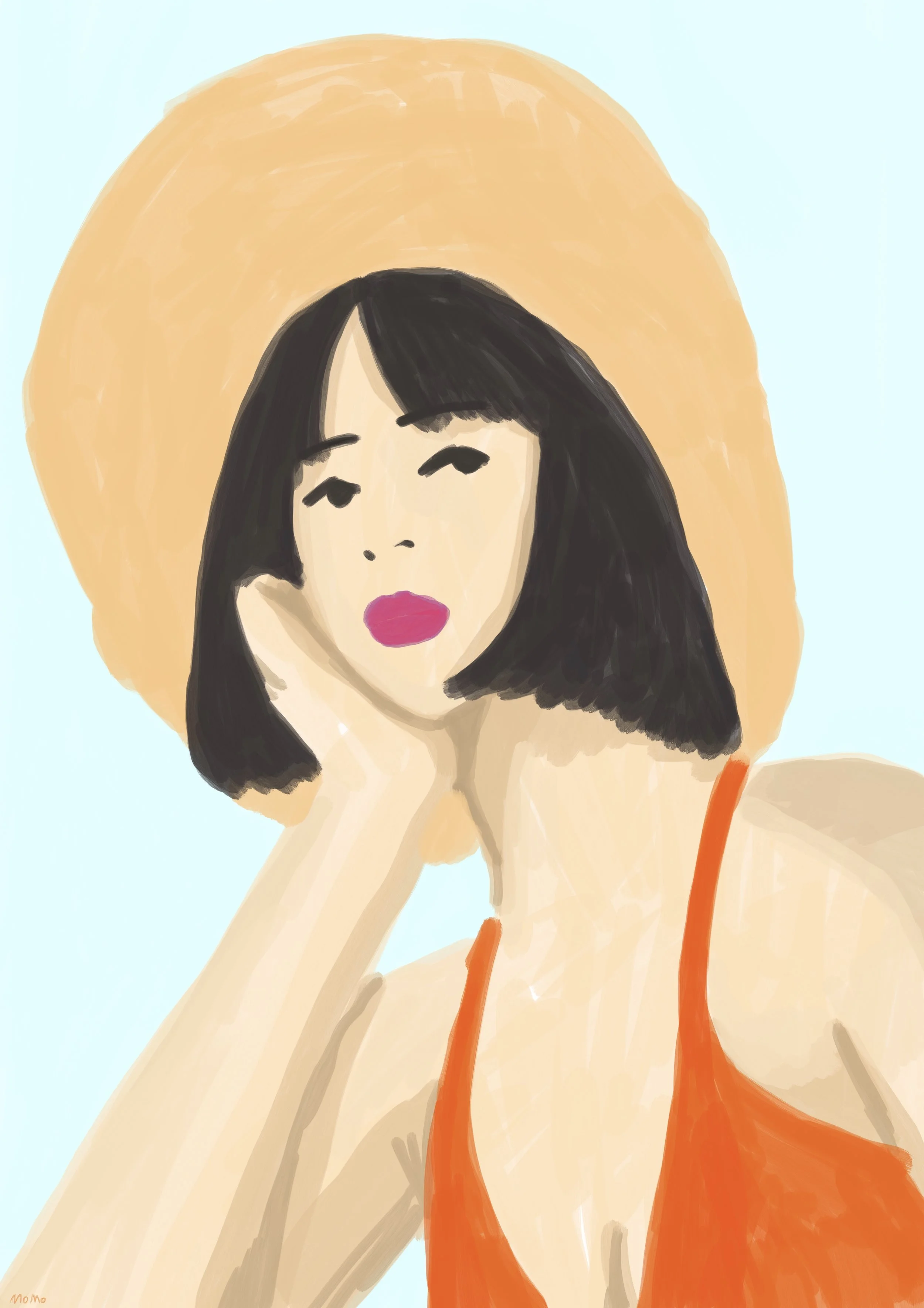 Summer vacation digital painting 420*594mm 2018