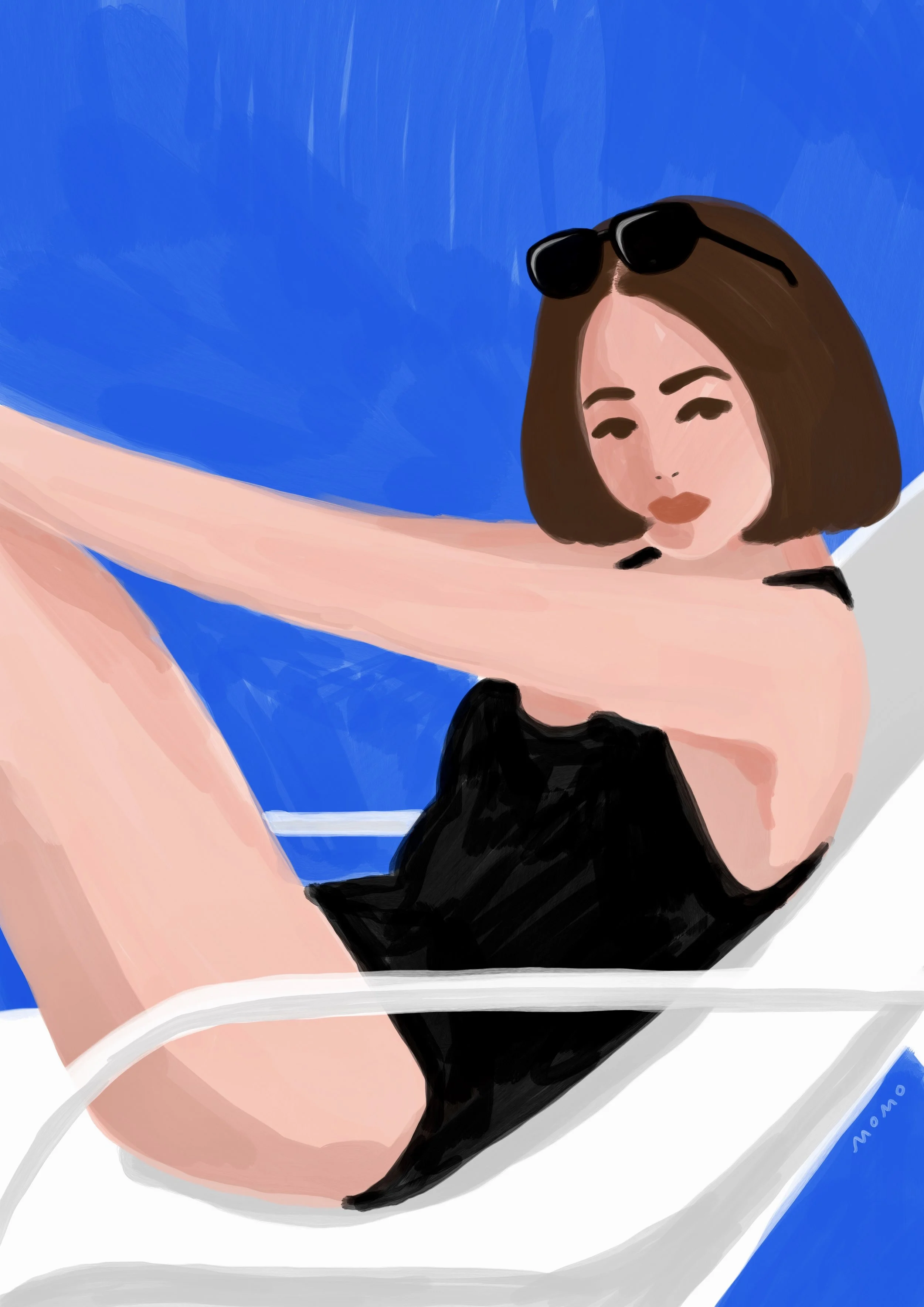 Summer vacation digital painting 420*594mm 2018