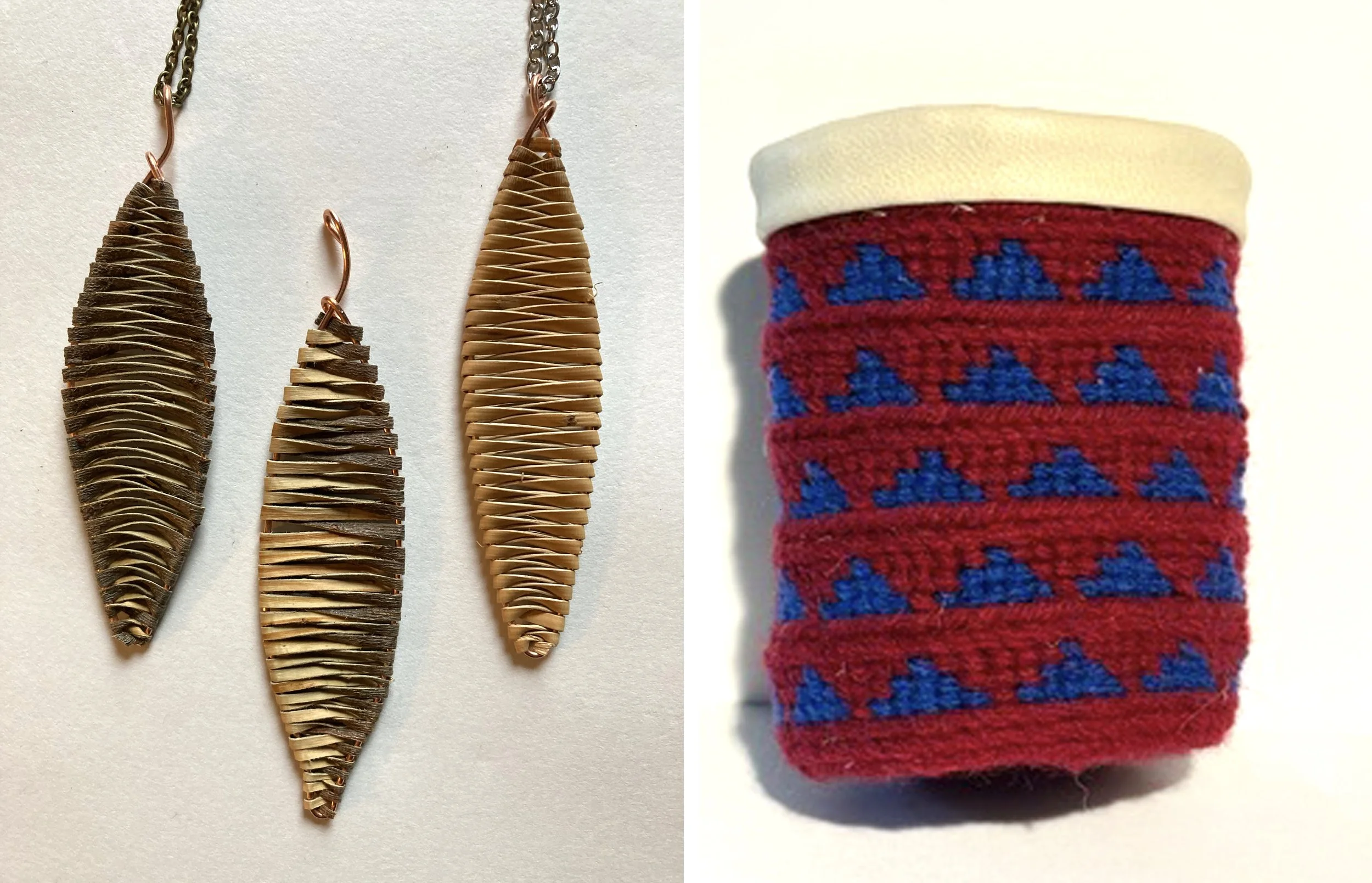 March Zoom-In, Day 4: Small Sally-type Bag (2 days) &amp; Woven Fishtail Earrings and Pendant