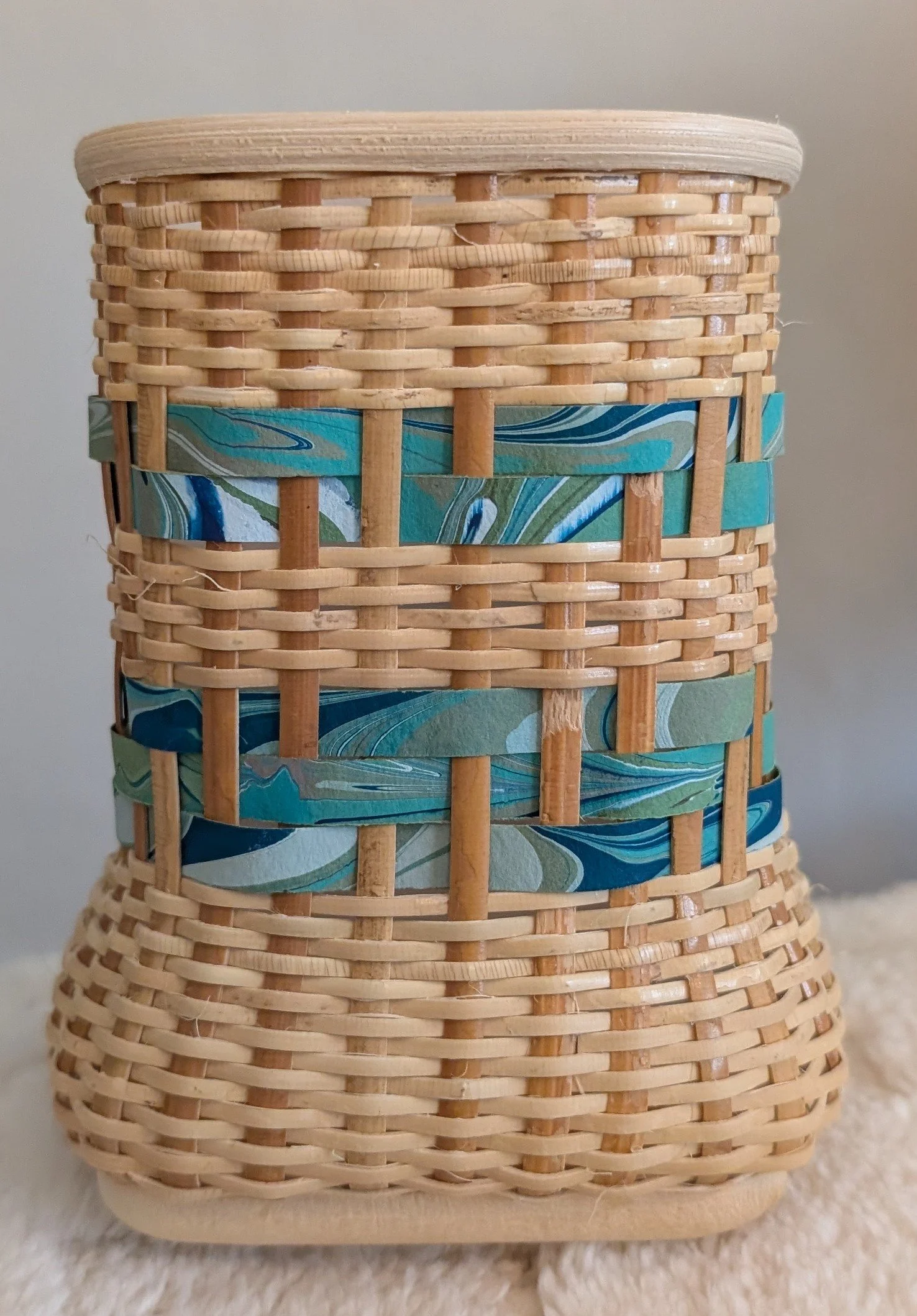 4th Monday Mini-class in June: Cane and Painted Paper Weaving