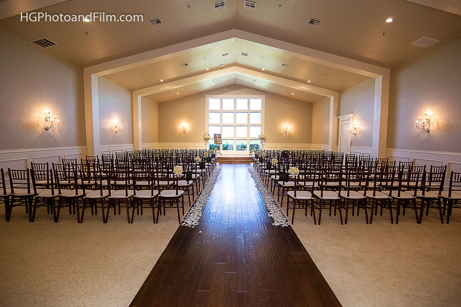 The ceremony was absolutely breath taking! The windows open up the space with gorgeous light!