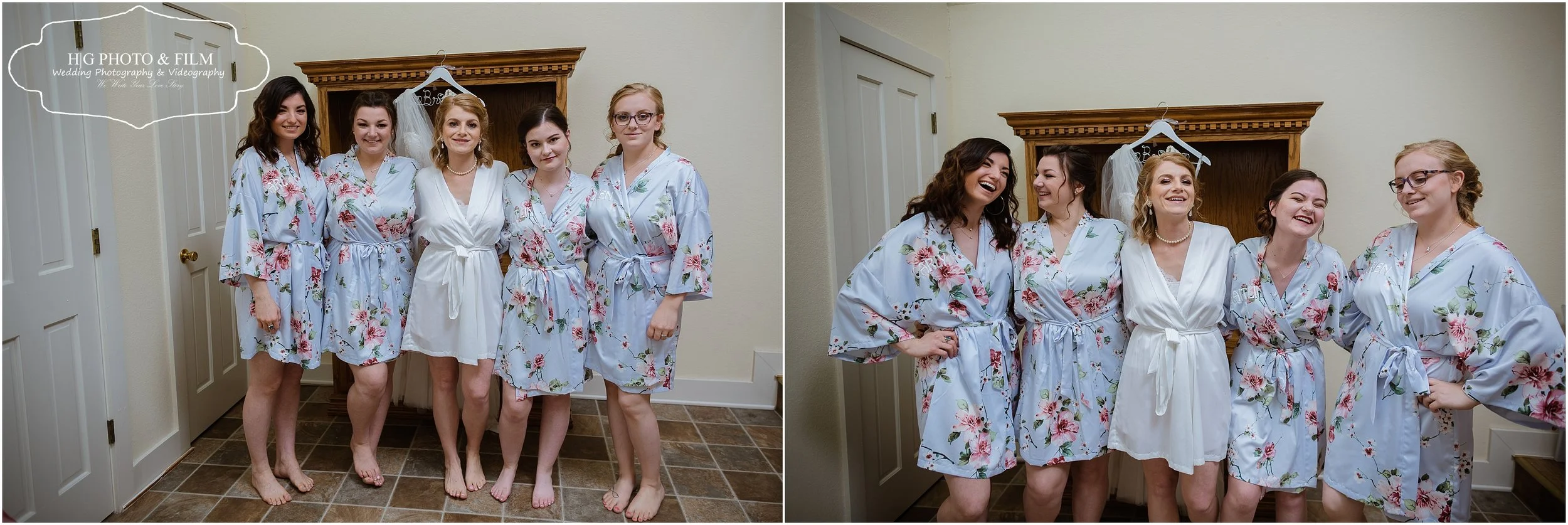 Love the robes she choose for her bridemaids