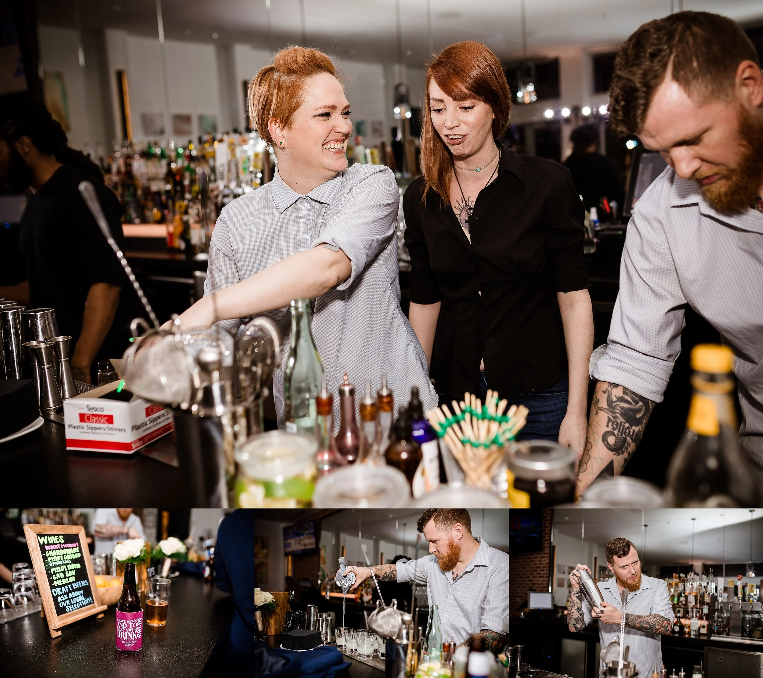 Behind the scenes making those drinks!