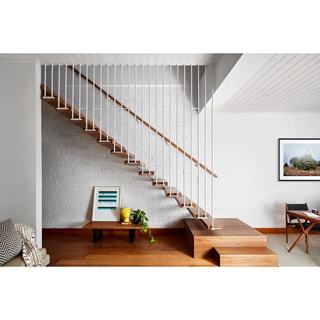 The new stair leading up to the master bedroom suite. Redfern Semi #WeArchitects 
Builder || @stipobuildingprojectservices 
Engineer || @cantileverengineers 
Photo || @lucremond
