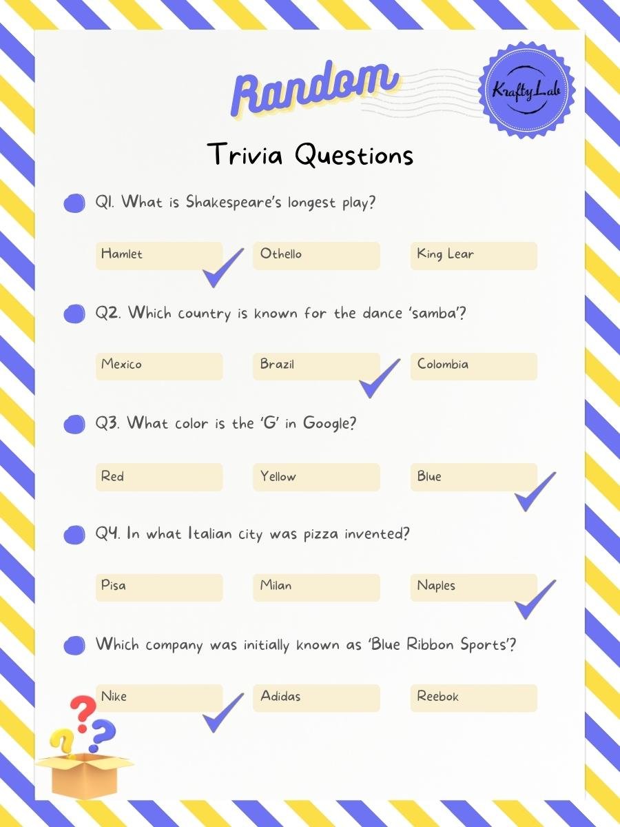 100 Fun Quiz and Trivia Questions With Answers - HobbyLark