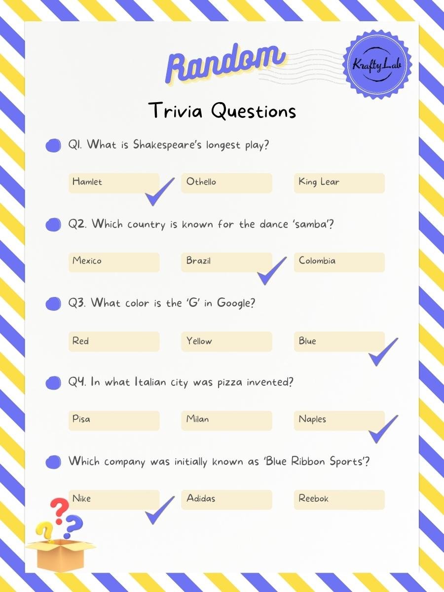 Random Trivia Questions Generator 😄🚀🤩💡❤️🌈🦄🎊