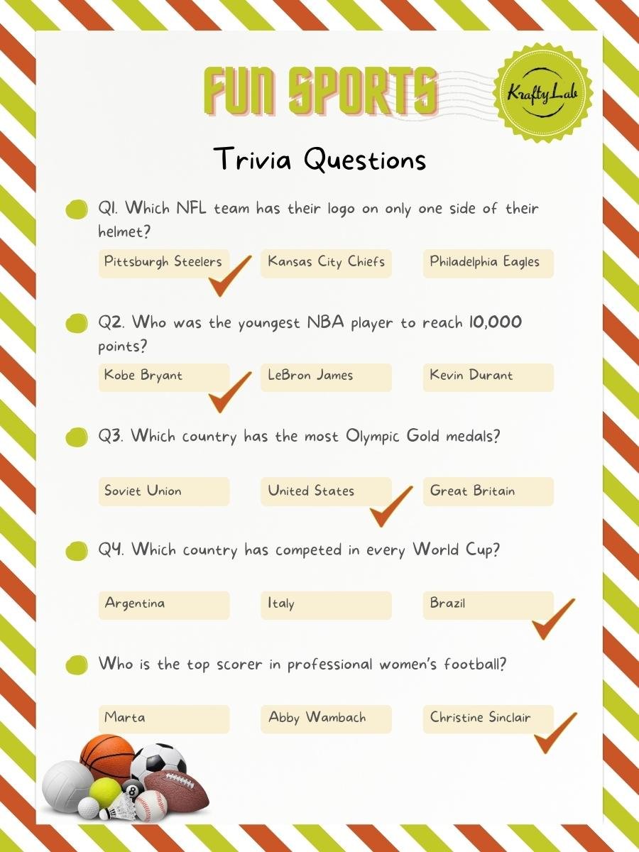 What is the name of the sport in the, Trivia Answers