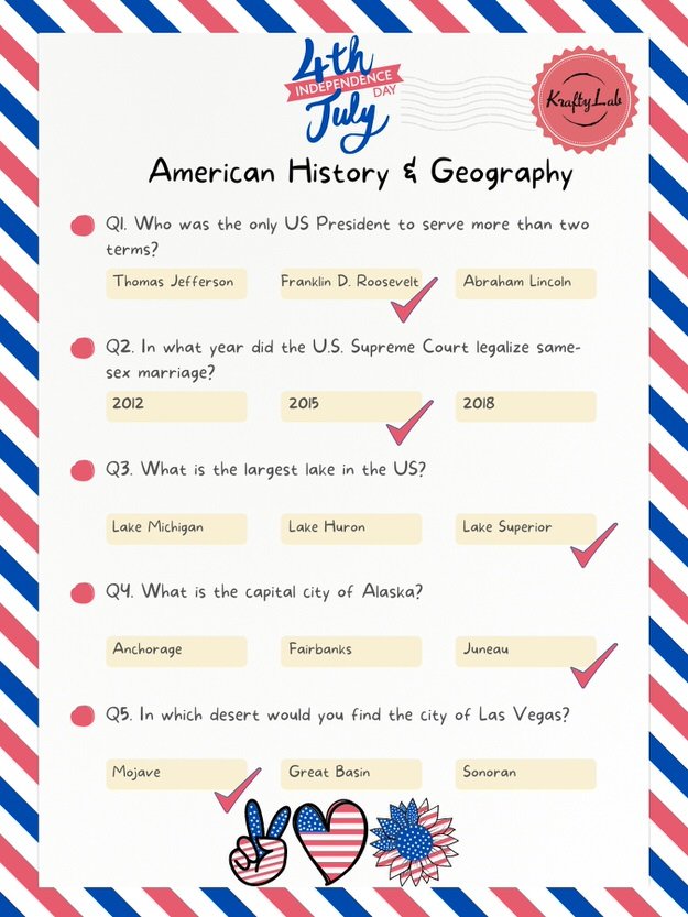 Fun Trivia Questions For 4th Of July Events At Work