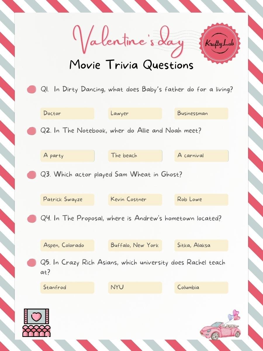 40 Fun Valentine's Day Movie Trivia Questions For Work