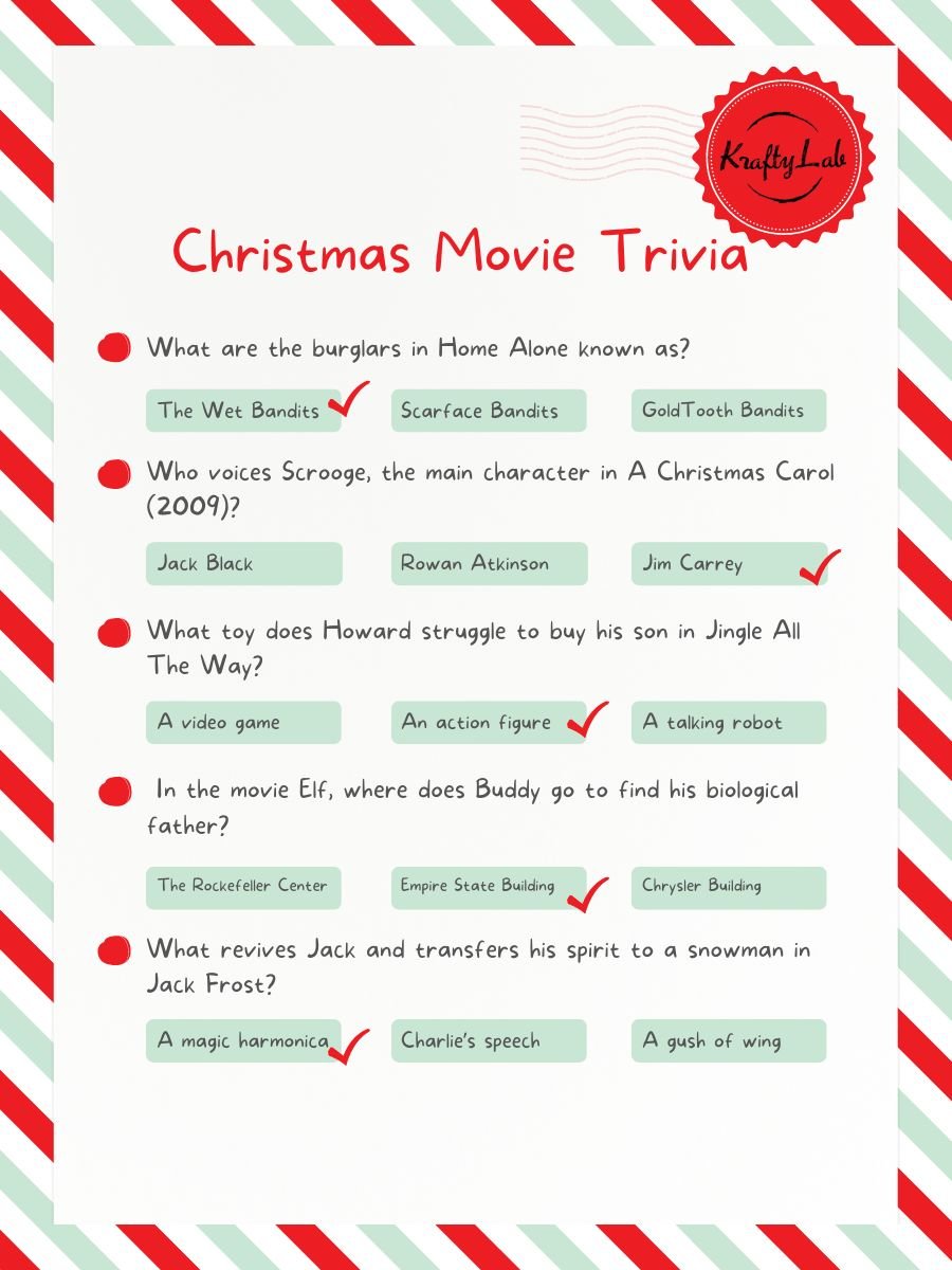 Christmas fun quiz with answers!