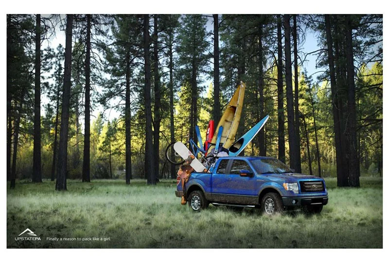  "Finally a reason to pack like a girl." 