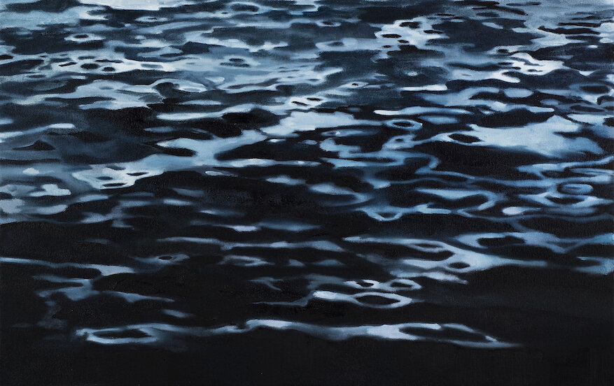  River Surface. 2019, oil on canvas, 45 x 90cm. 