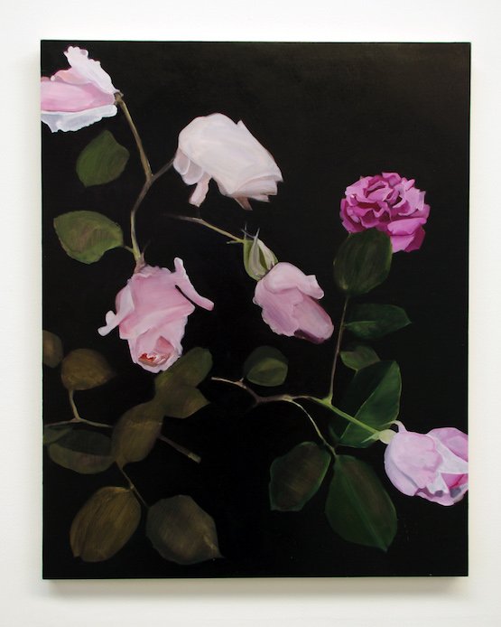  Roses Bloom, 2022, oil on plywood, 50 x 40cm.  