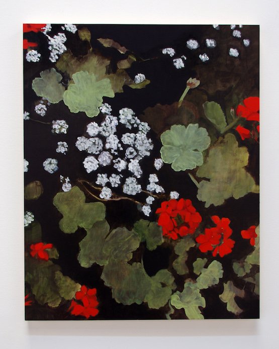  Floating Flowers, 2022, oil on plywood, 50 x 40cm.  